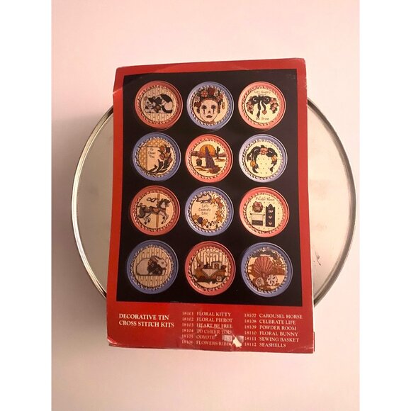 NOS Christmas Cross Stitch Kit A Child Is Born Tin Nativity Baby Jesus Mary - Picture 5 of 5